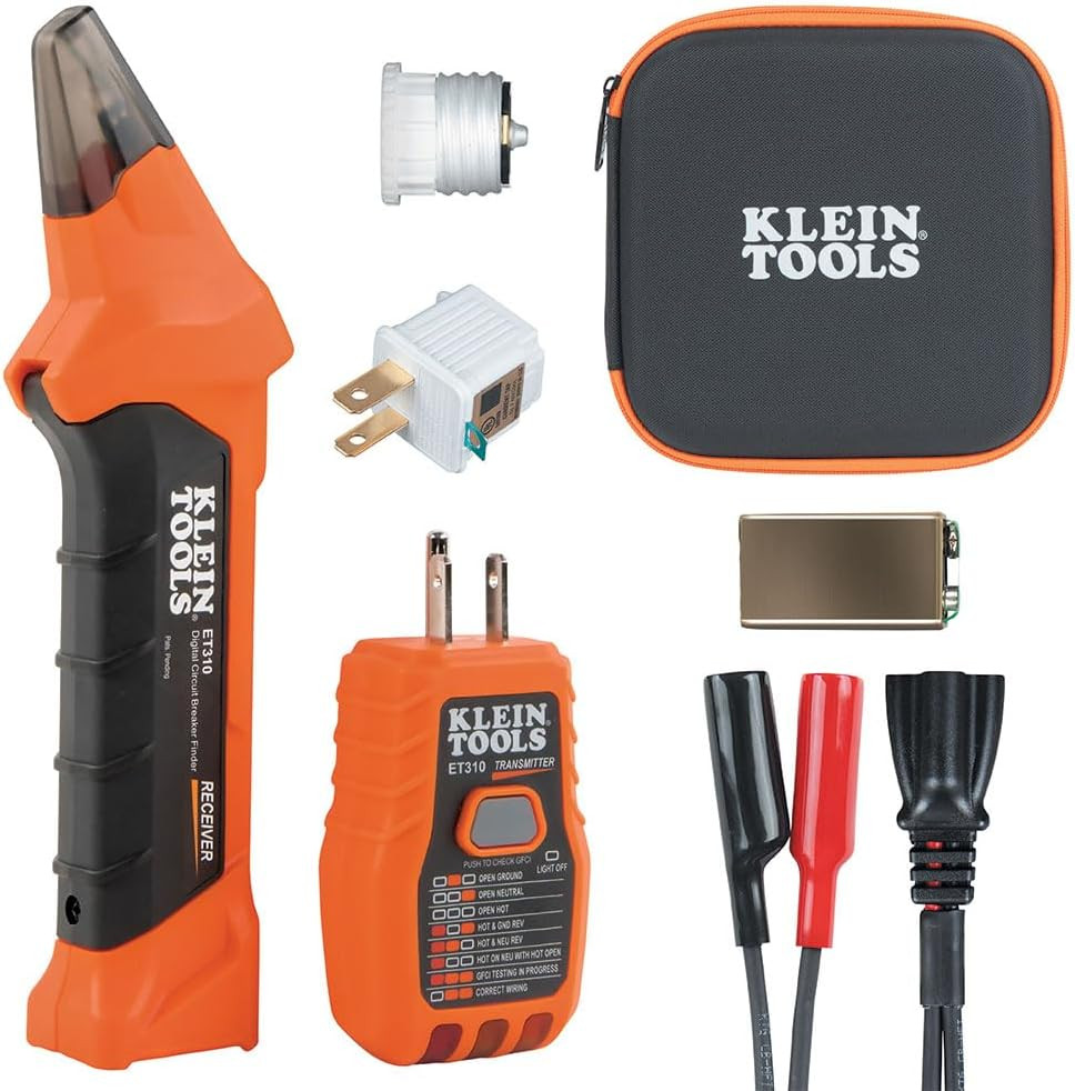ET310KIT AC Circuit Breaker Finder Kit, Electric Tester, GFCI Tester, Leads, Ada