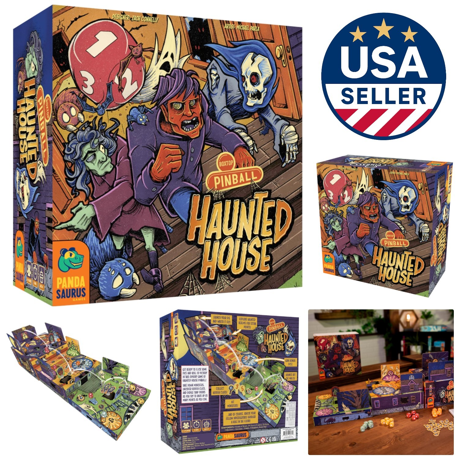 Boxtop Pinball: Haunted House - Thrilling Family Adventure for 1-4 Players