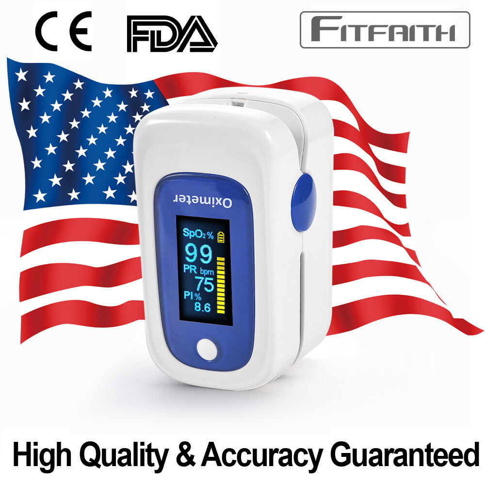 FDA CE Pulse Oximeter Blood Oxygen Saturation SpO2 Heart Rate O2 Patient Monitor