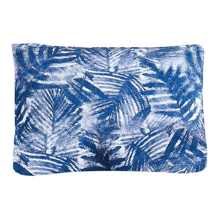 COASTAL OCEAN PALM BLUE STANDARD PILLOW SHAM NEW