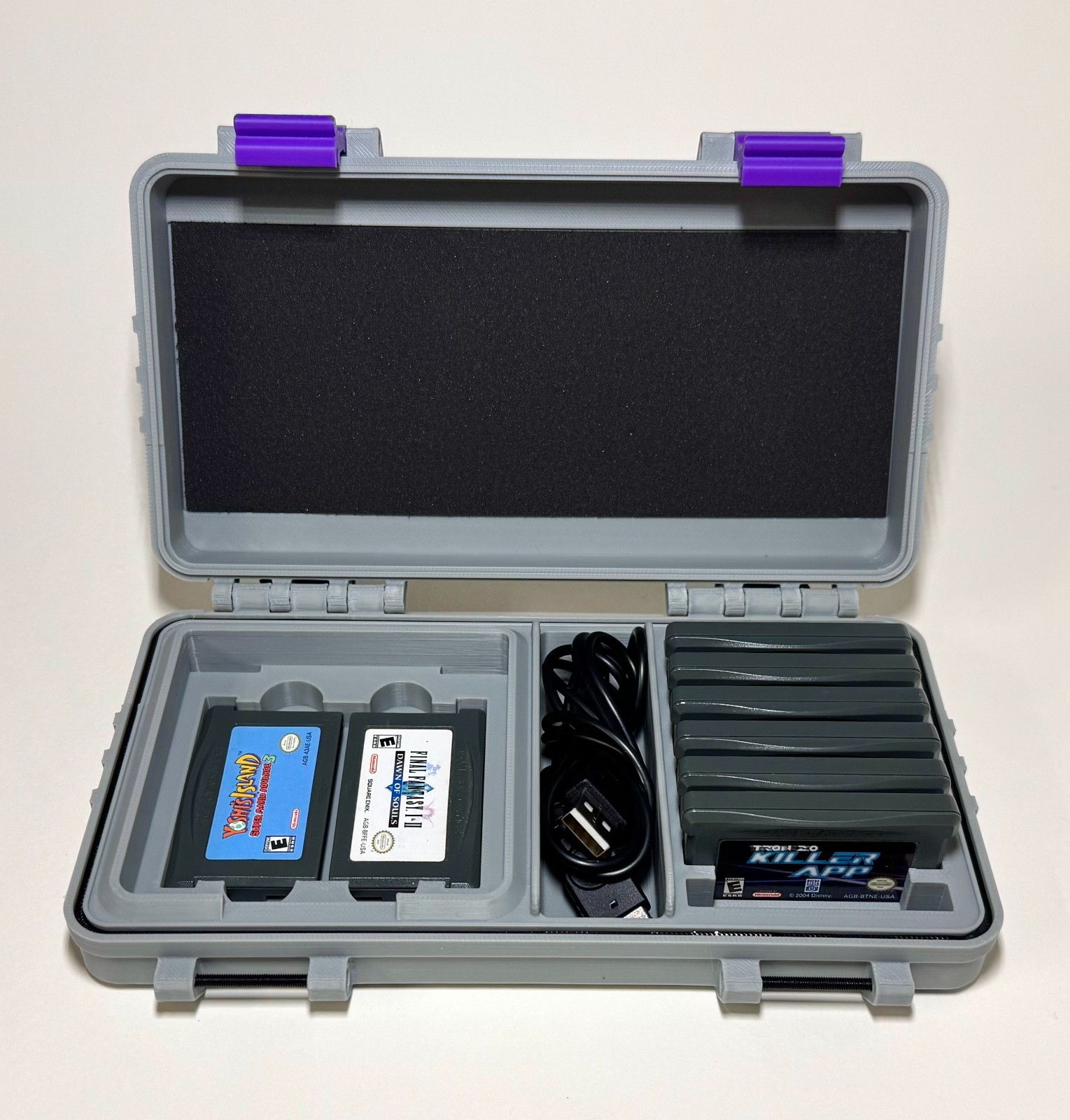 Protective Game Boy Advance SP Case: GBA Carrying Case w/ Accessory & Game Slots