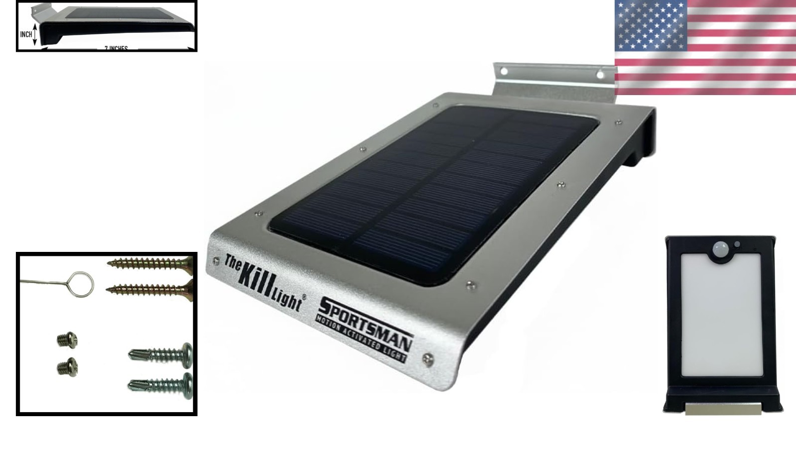 Solar Powered Hog Light, Elusive Wildlife Green Feeder Light, Motion Activated