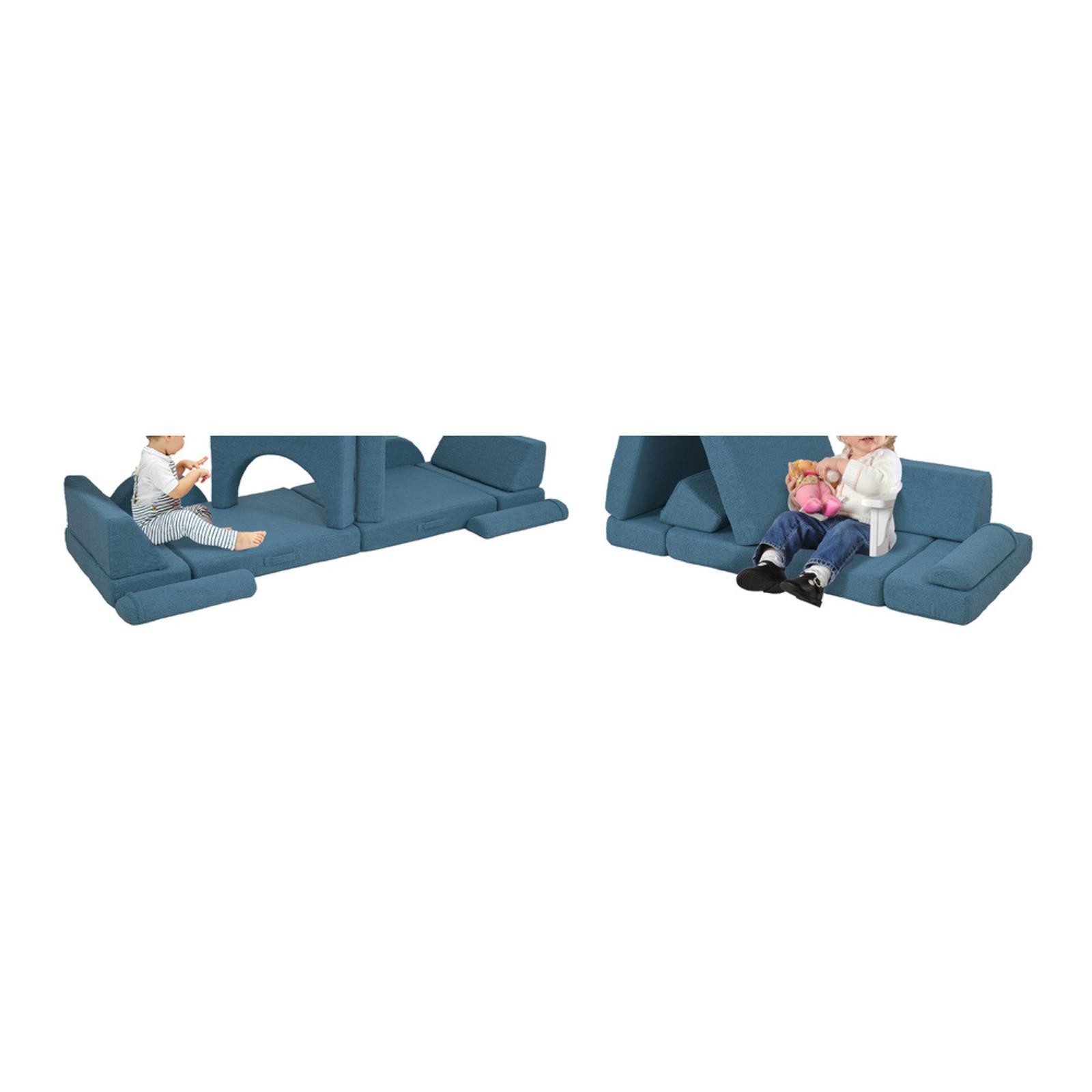 12 Pcs Kids Modular Couch, Toddlers Couch Child Sectional Sofa,