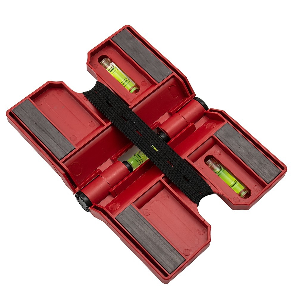 Fence Post Level Tool Versatile Adjustable Plastic Red Vertical 3 Vials