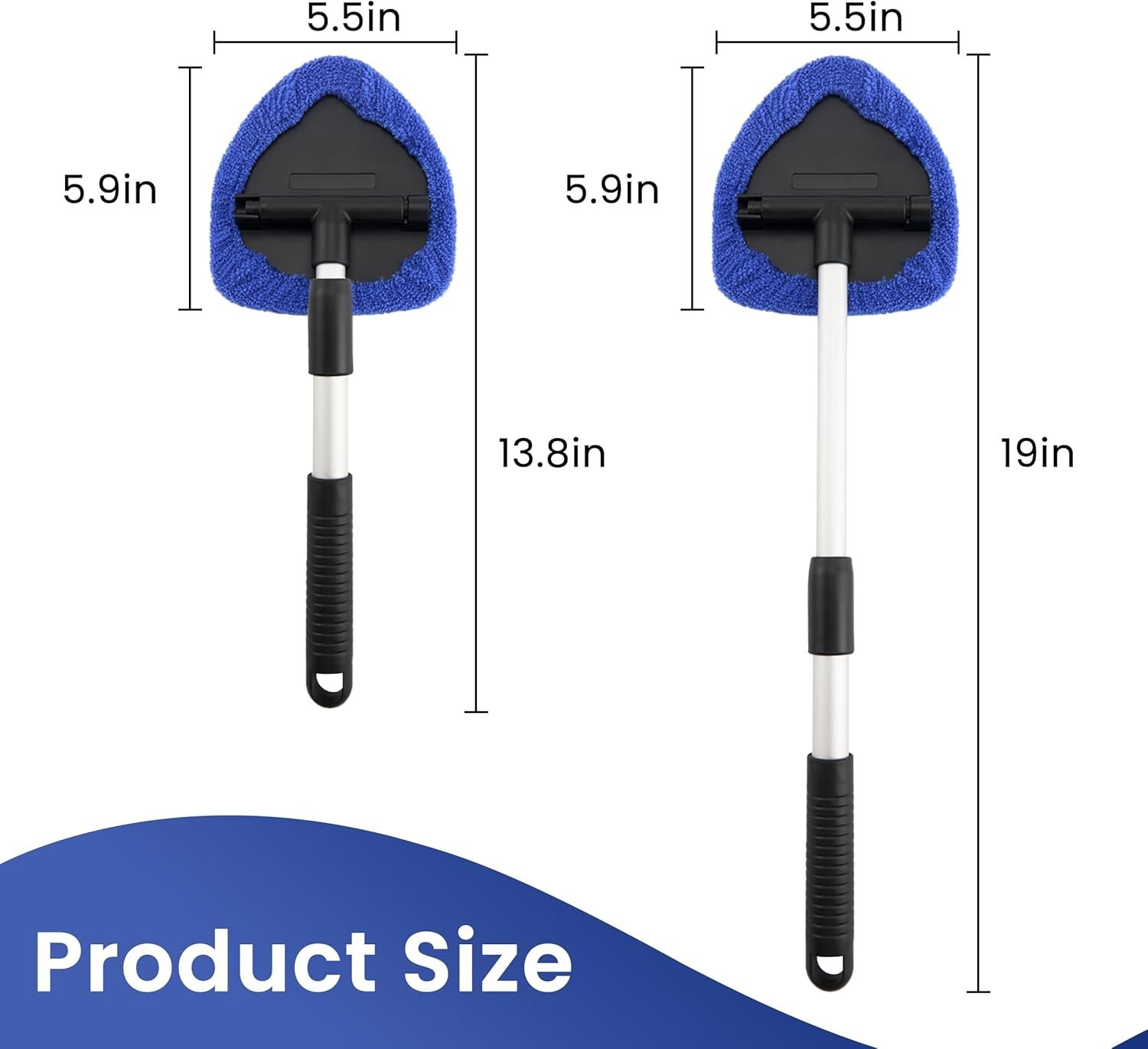 Windshield Cleaner Tool – Car Interior Window Cleaning Kit with Extendable Handl