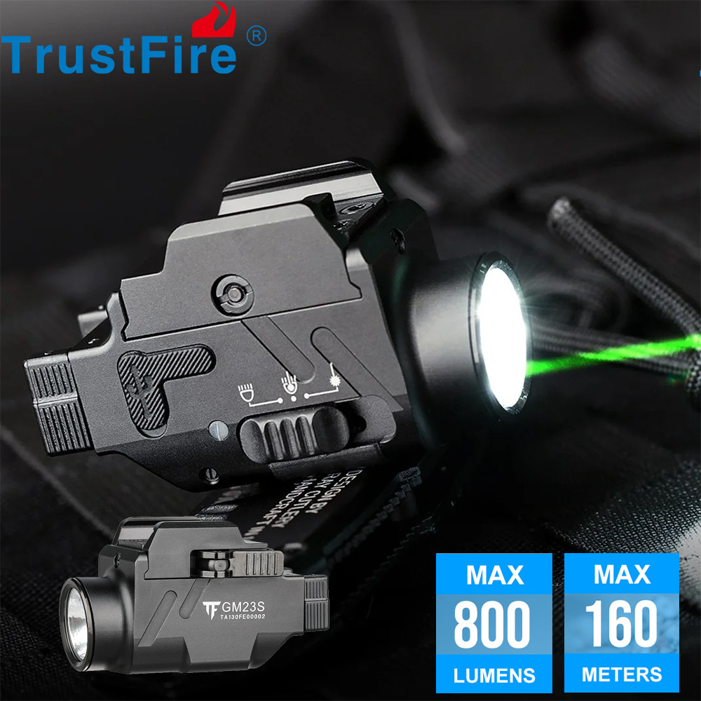 Trustfire GM23S 800Lumen, Hunting Rechargeable Pistol Light Weapon Flashlight US