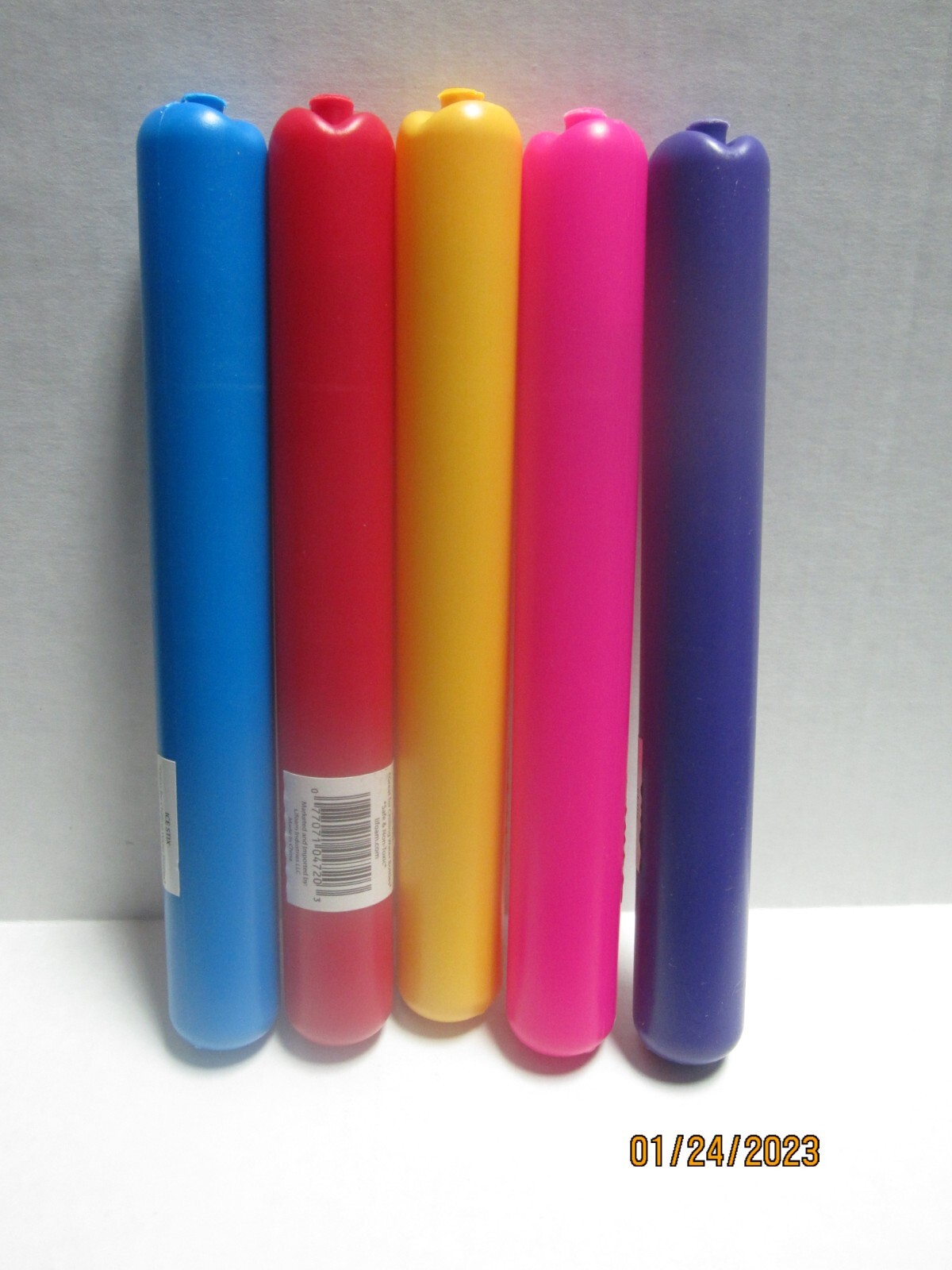Reuseable Ice Stix Assorted Colors; Great For Chilling Water Bottles!
