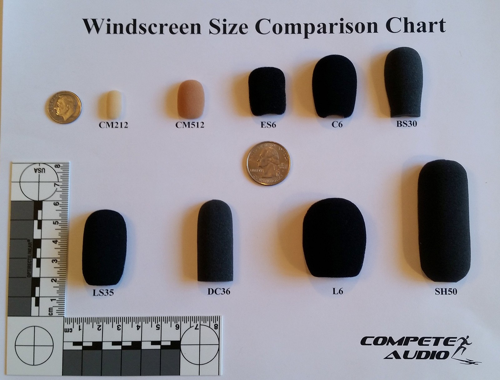 Standard Microphone Windscreens (Microphone Covers) 6-Pack Headset/Lapel (Lav...