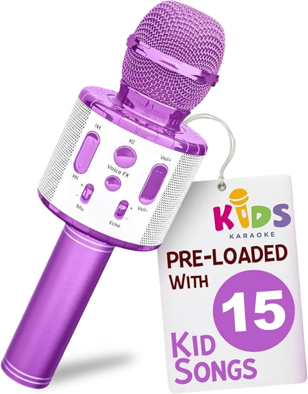 Kids Karaoke Microphone | Includes Pre-Loaded Songs & Bluetooth | Kids Birthday