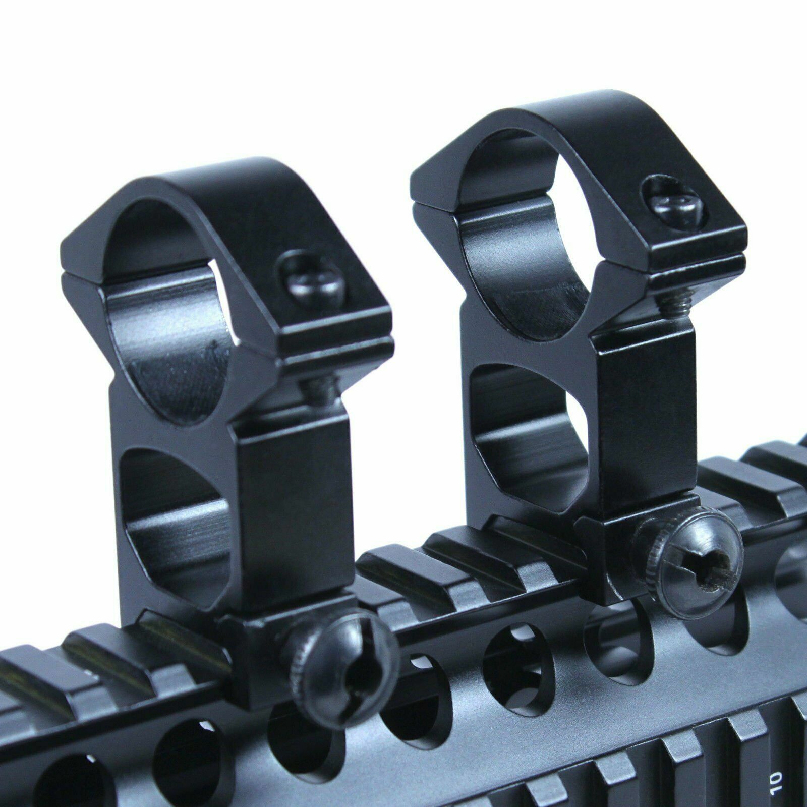 High Profile 1" Scope Ring Picatinny Weaver Rail Laser Light Mount - 2 PCS