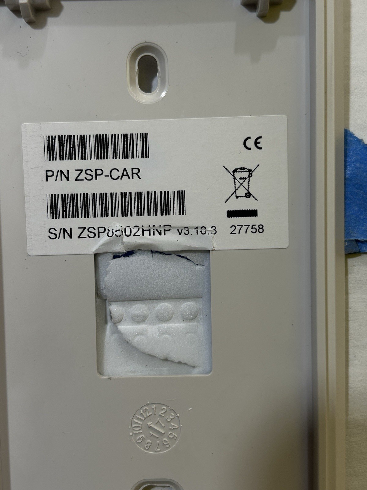 Carrier Zone Sensor Thermostat PN: ZSP-CAR