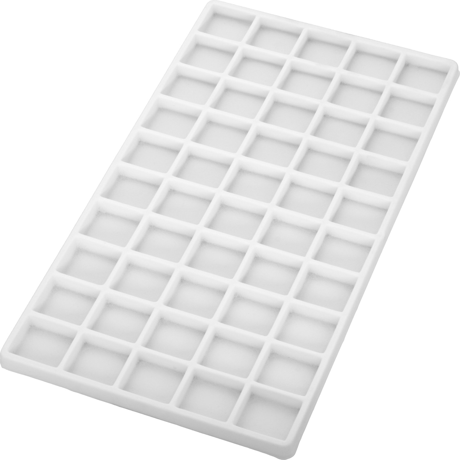 5 White 50 Slot Pendant Jewelry Showcase Display Tray Inserts