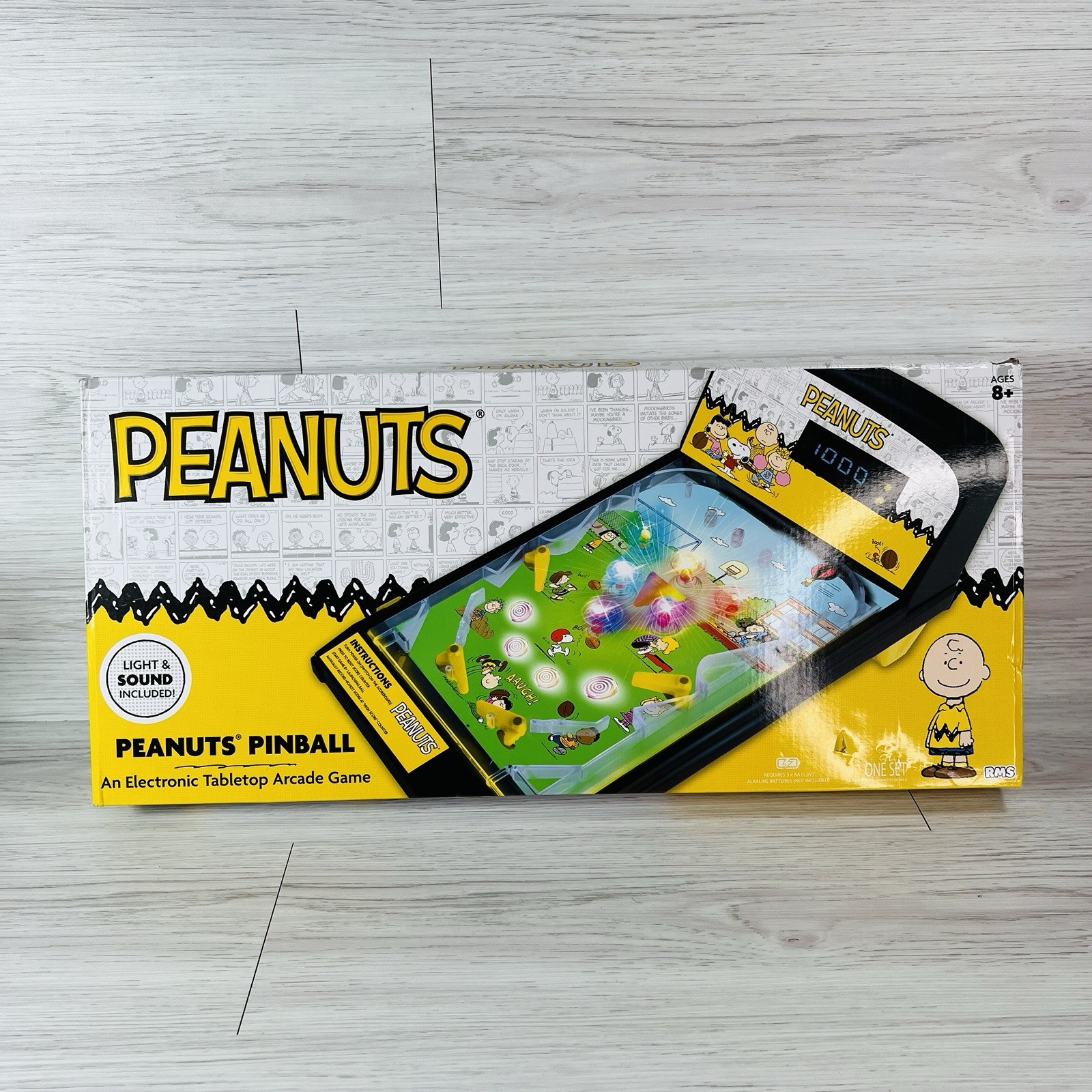 Peanuts Snoopy Pinball Electronic Tabletop Arcade Game Machine Light & Sound New