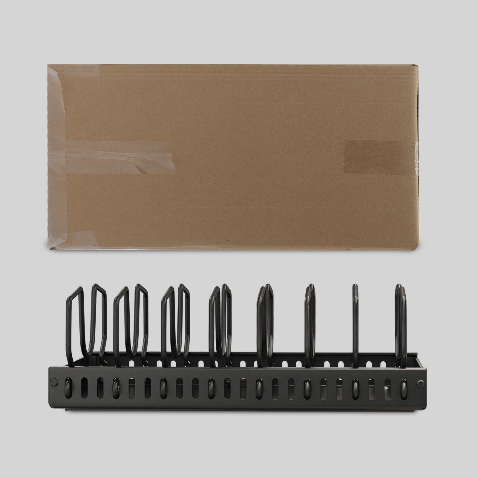Kitchen Pans Organizer, Pull Out 8-Partition Pans Organizer with Slide Rails