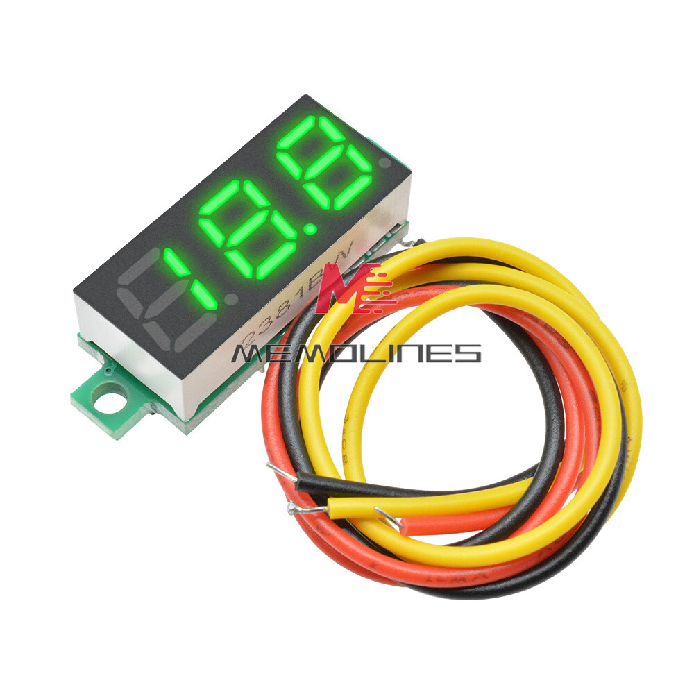 10 PCS Mini DC 0-100V 0.28" 3-Digital Voltmeter LED Voltage Panel Meter 3-Wires