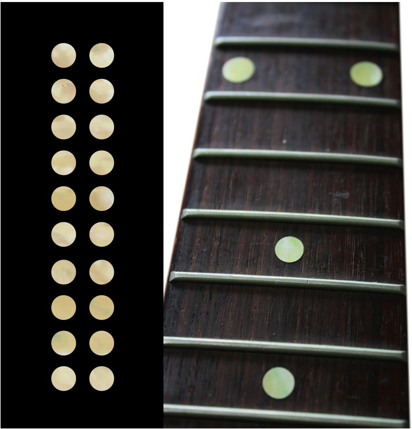 1/4"(6.35Mm) Dot Fret Markers - Aged White Pearl
