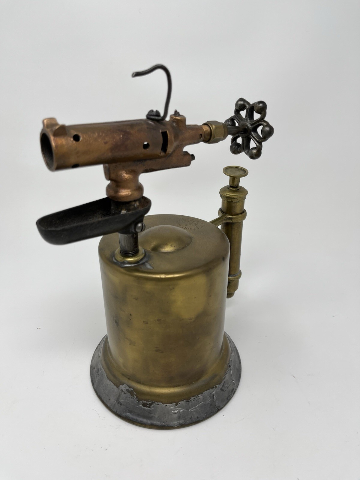 Vintage Brass And Copper Blow Torch 9.5" Unbranded Heavy