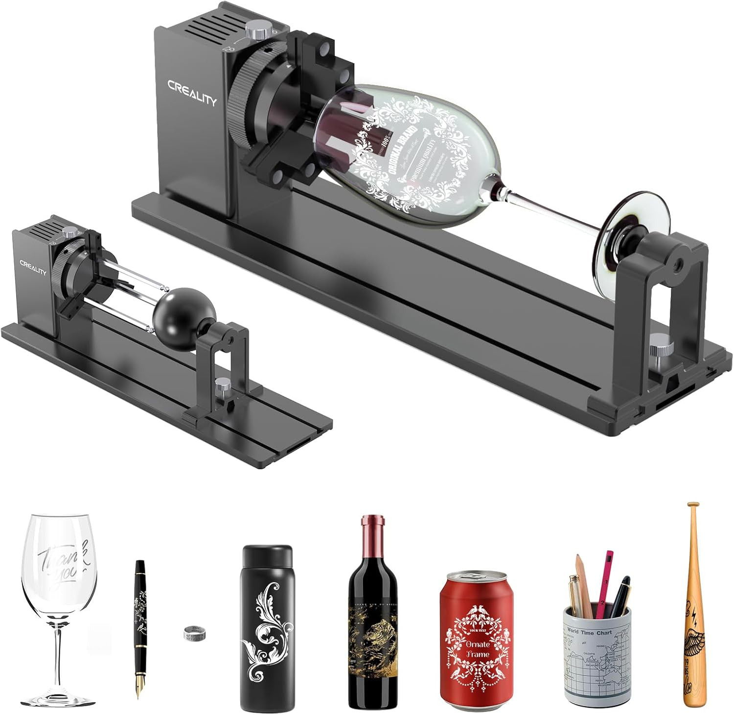 Laser Rotary Roller, Y-Axis Rotary Chuck for Falcon Engraver, Rotary Kit Pro wit