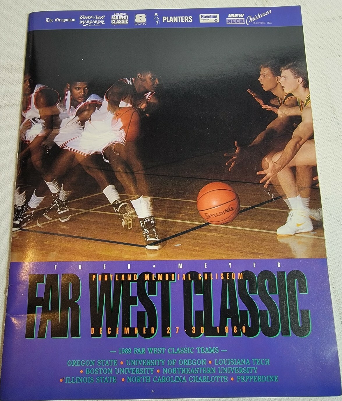 Vintage 1980s Far West Classic Basketball Program Portland Oregon 80s Retro VTG