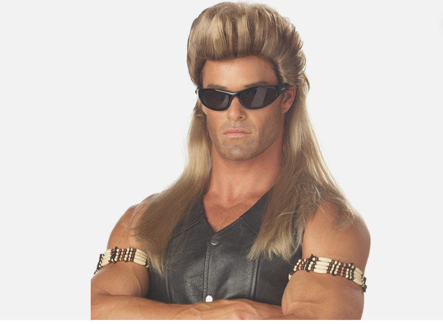 Bail Enforcer Blonde Mullet Wig