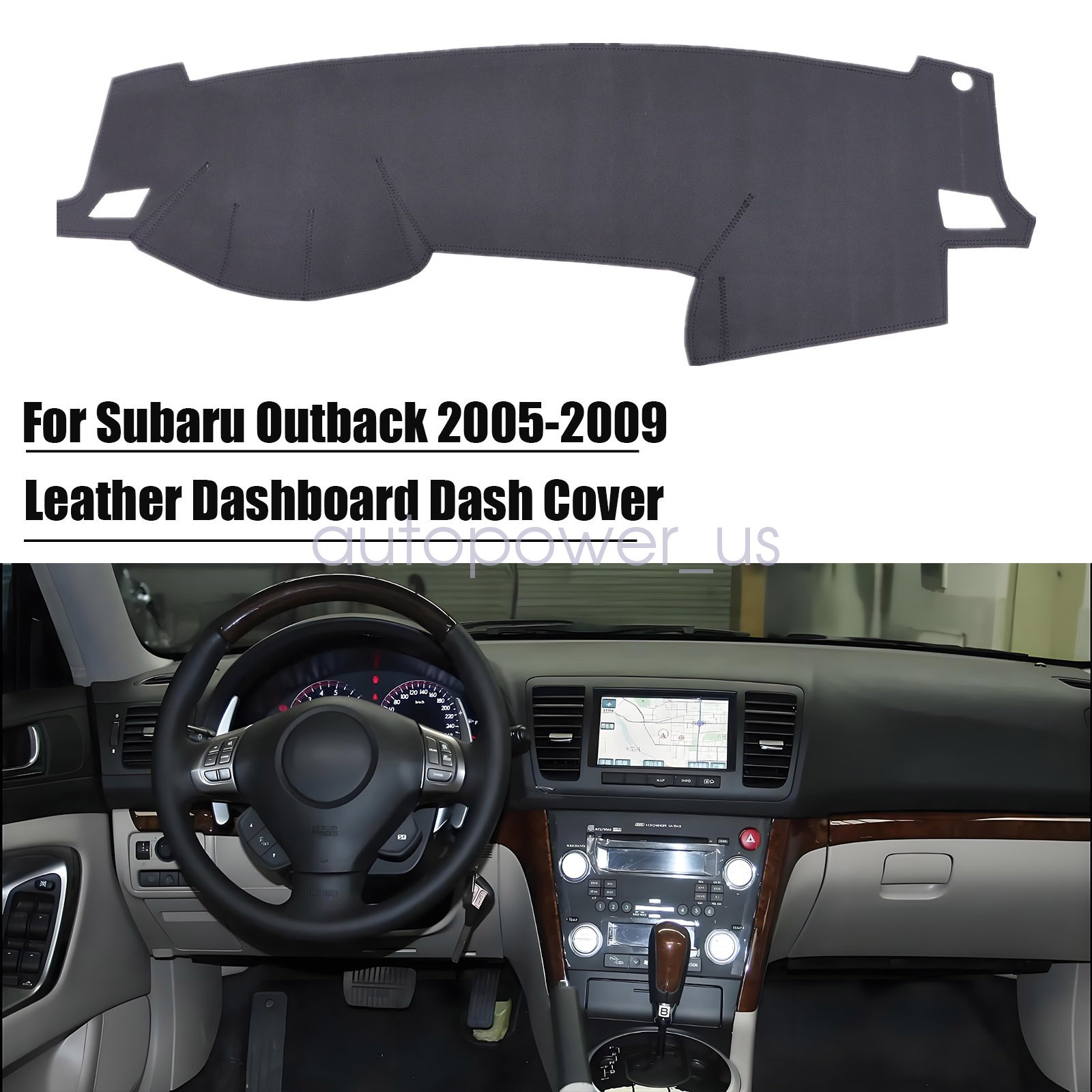 Leather Dashboard Dash Cover Dashmat Mat Carpet pad For Subaru Outback 2005-2009
