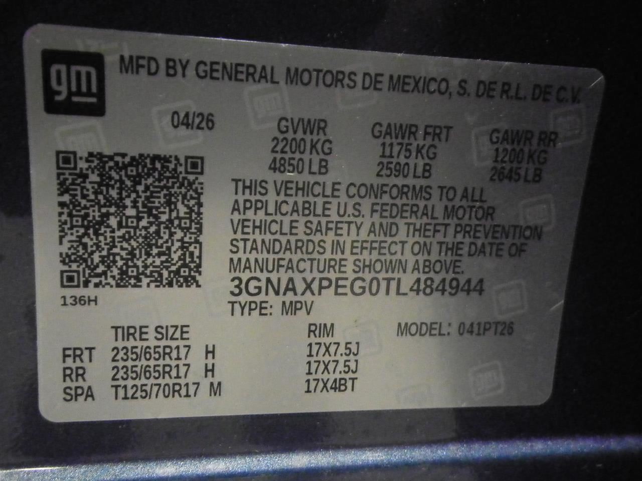 2026 Equinox Upper/Lower Air Shutter