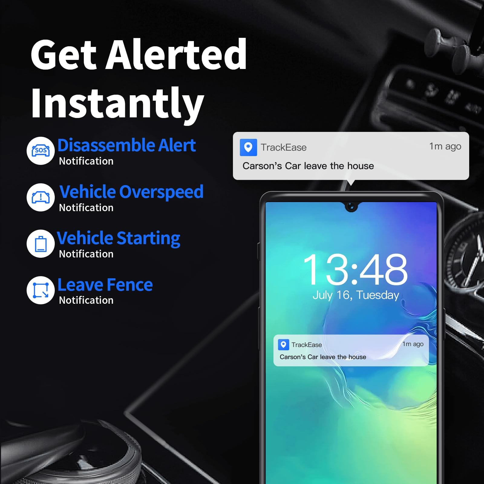 Wired GPS Tracker for Vehicles, No Monthly Fee, No Subscription with Real-Time