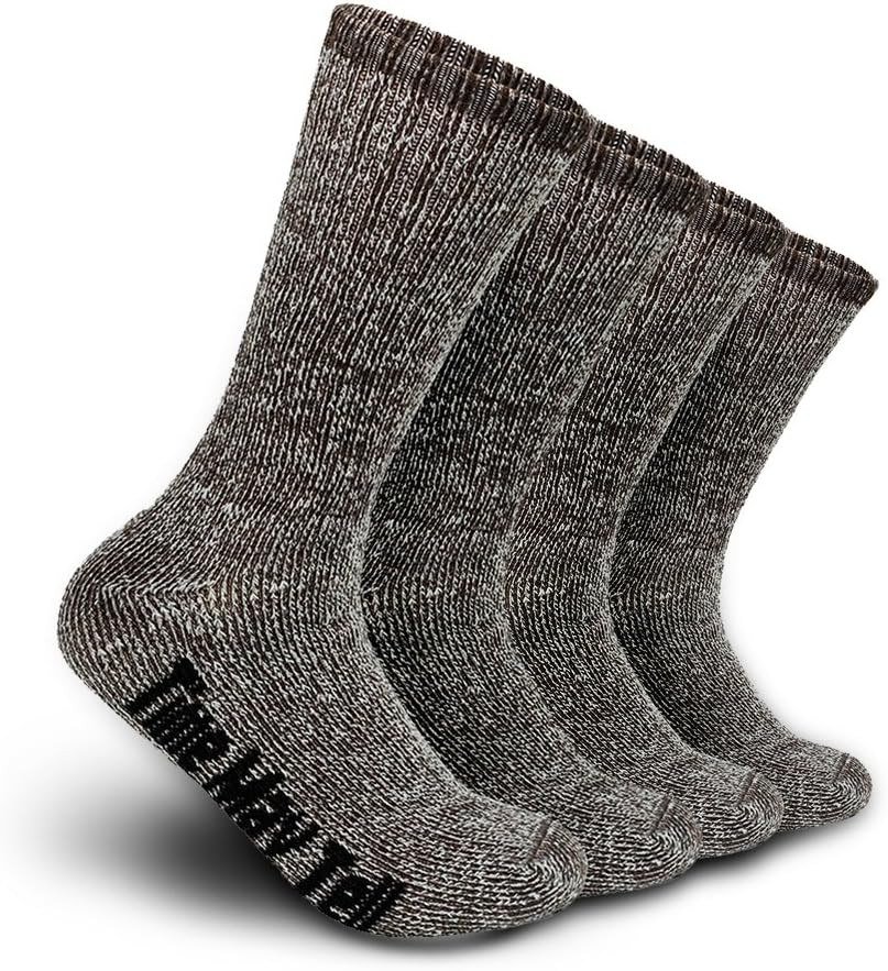 Time May Tell Mens Merino Wool Hiking Cushion Socks Thermal Warm Crew Winter Boo
