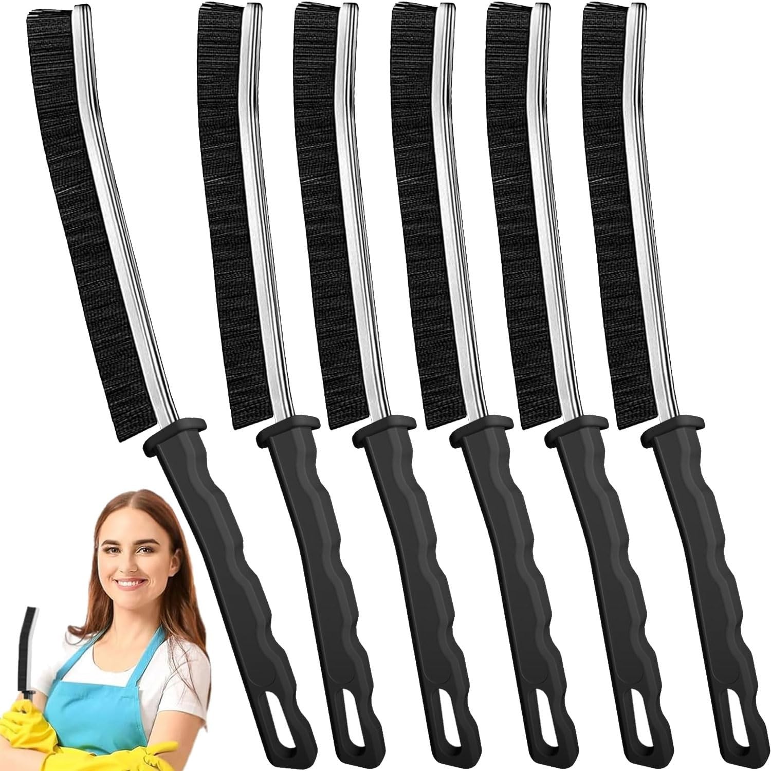 Crevice Cleaning Brush,New Multifunctional Brush Tool, Black