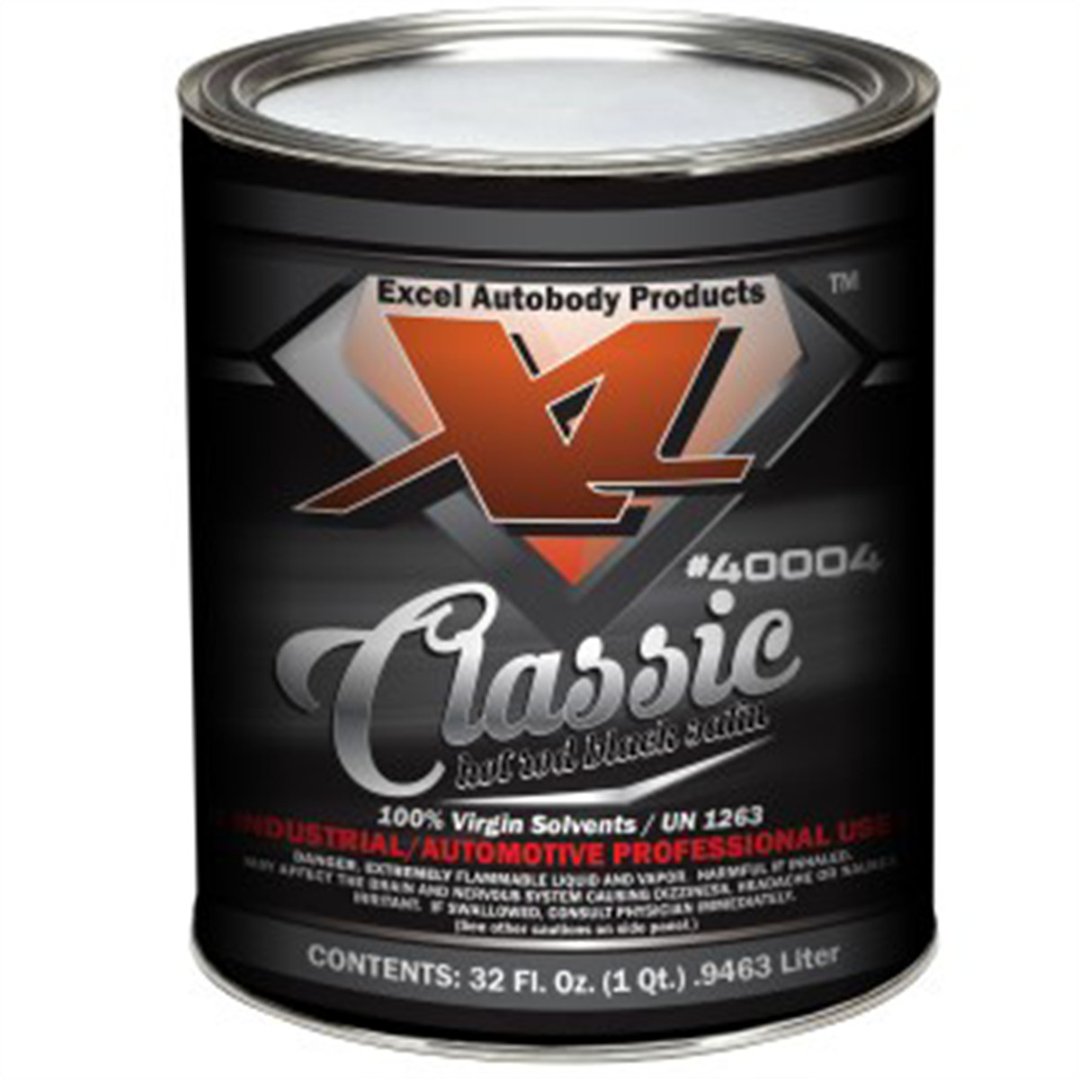 Excel Auto Body Products HOT ROD SATIN BLACK QT