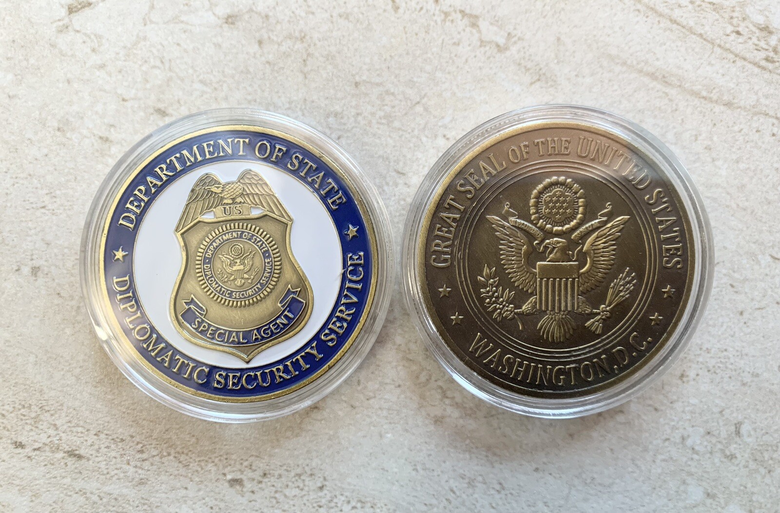 DEPARTMENT OF STATE-US Diplomatic Security Service Bronze Plated-Challenge Coin