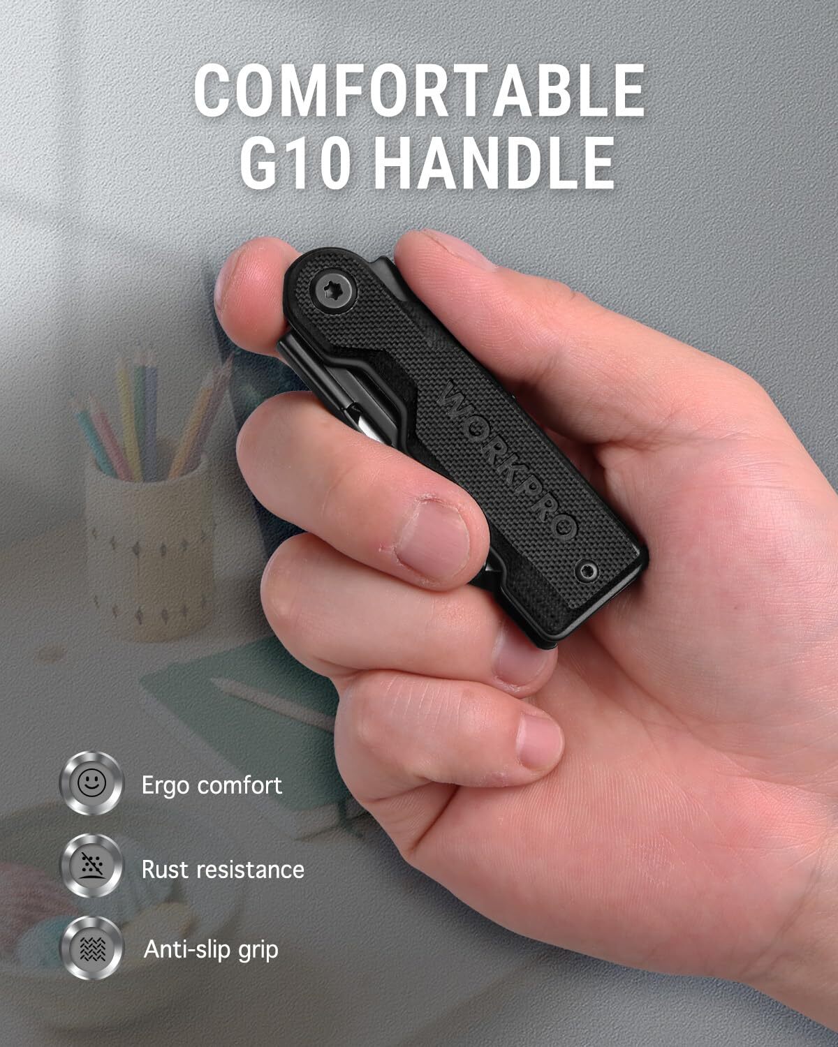 WORKPRO Folding Utility Knife with 10PC Extra SK5 Blades Quick Change Box Cutter
