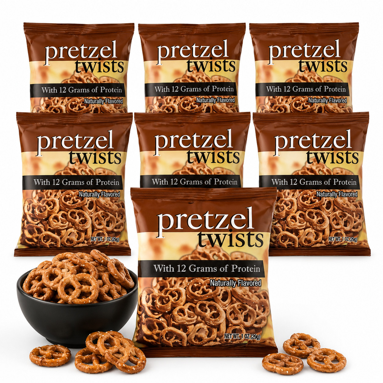BestMed - Pretzel Twists Diet Snack | High Protein, Low Calorie, Low Carb 7/Bags