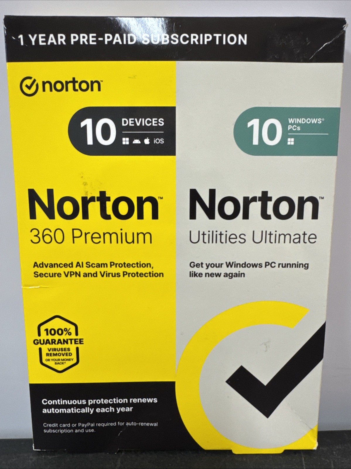 Norton 360 Premium 10 Devices(Secure VPN), 1-Year Subscription A-10