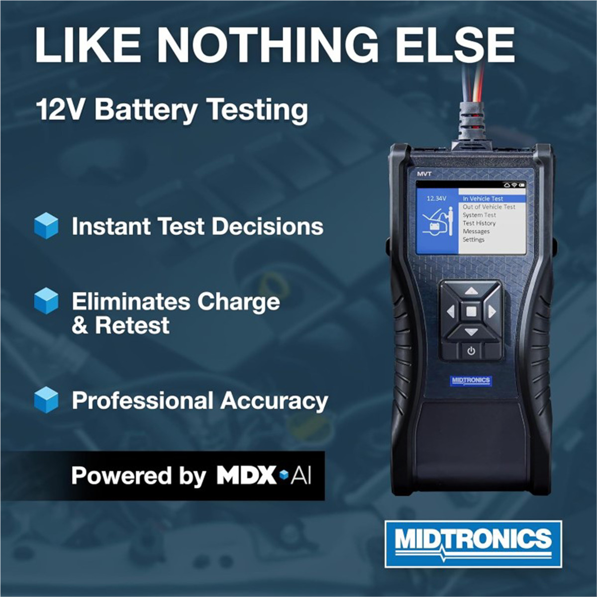 Midtronics Battery and Electrical System Analyzer- MDX-AI- Integrated Printer- 3
