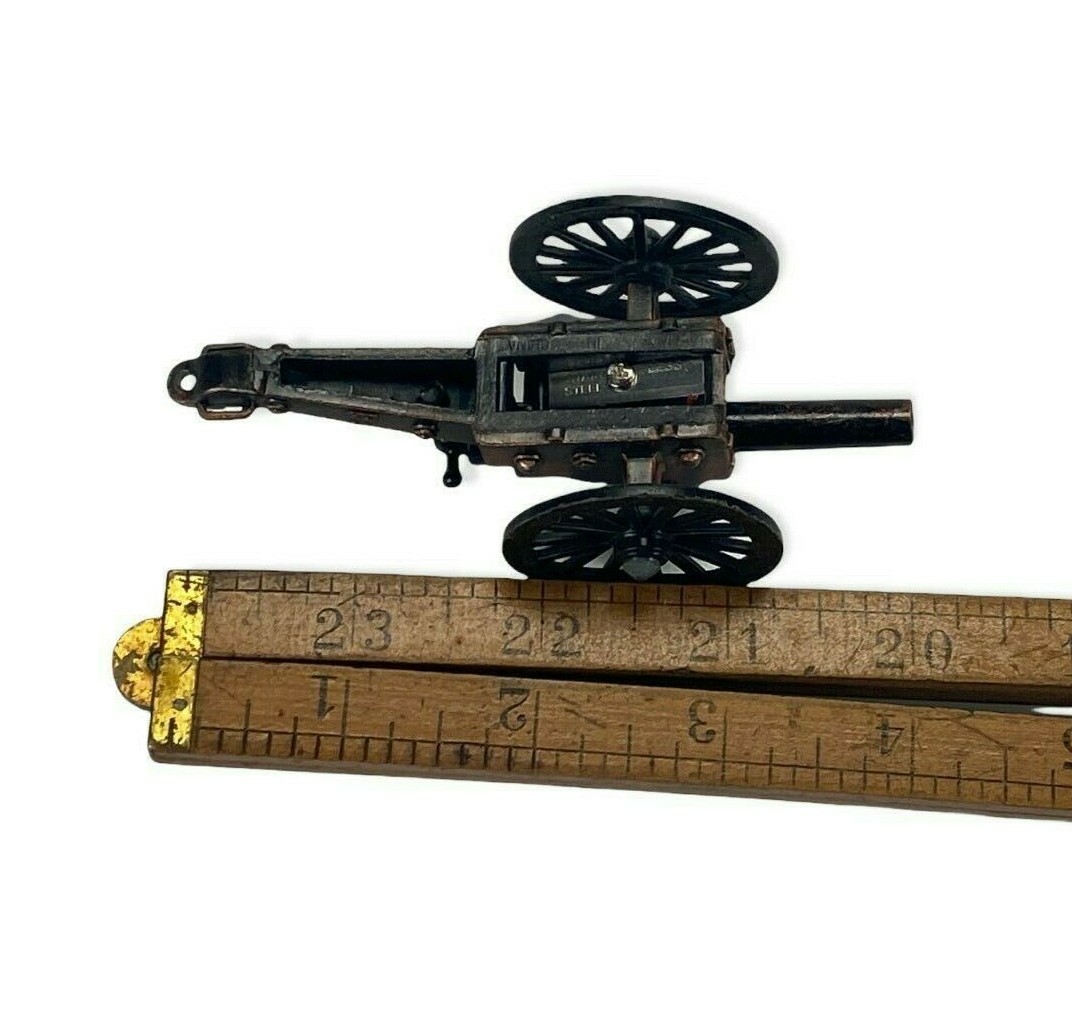 VTG Die Cast Mini Mechanical Cannon Pencil Sharpener