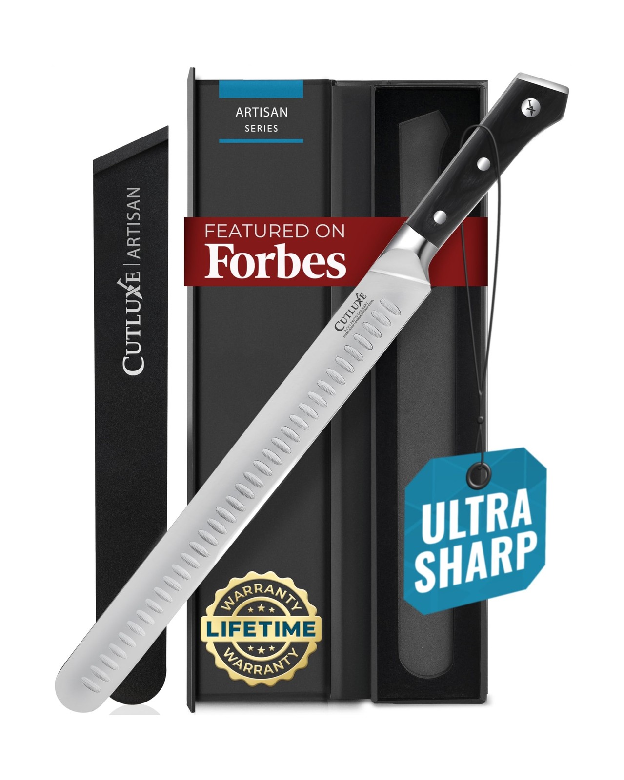 Cutluxe Brisket Knife – 12" Carving & Slicing Knife for Meat & BBQ –