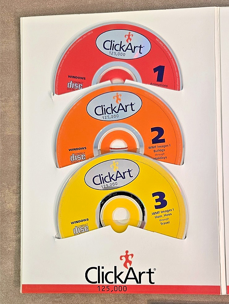 ClickArt 125,000 1 - 9 Complete CDROM Disc Set Windows PC Images Software