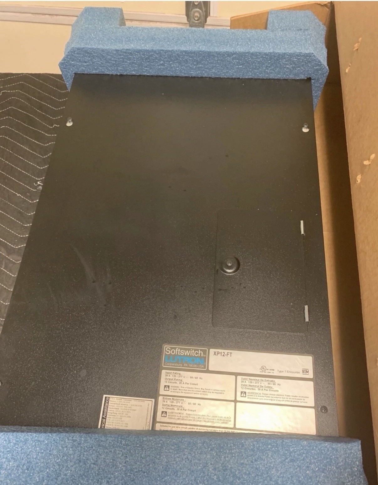 NEW in box Lutron Softswitch XP12-FT  Switching Dimmer Panel 20a 120/277 V