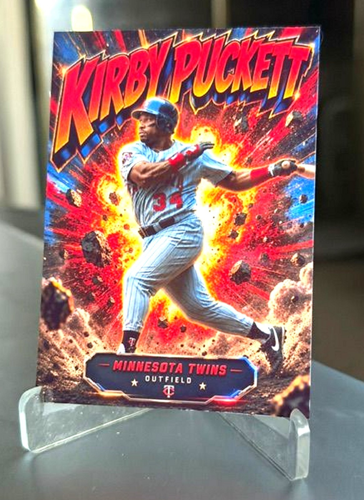 Kirby Puckett Twins Caricatures Custom Art Card New!