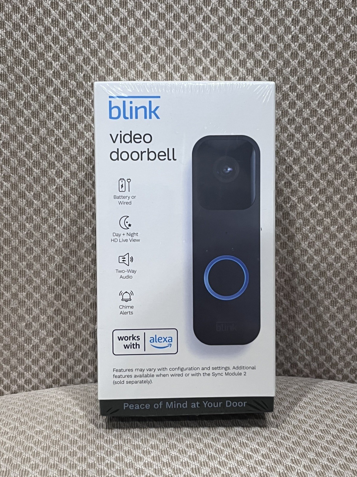 Blink Video Doorbell Wired/Battery Operated Black, NEW/SEALED