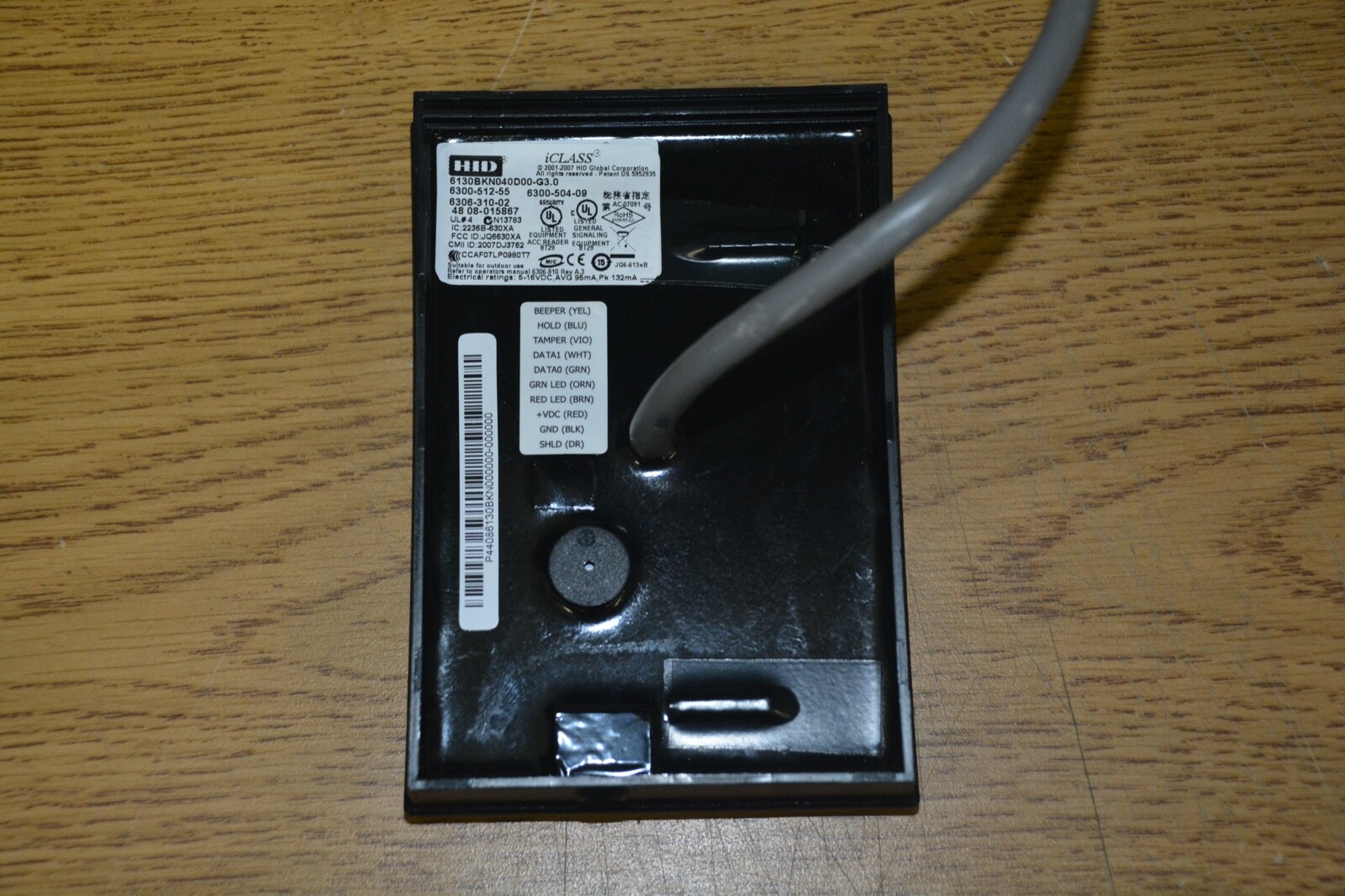 HID RK40 iCLASS Card Reader with Keypad (6130BKN040D00)