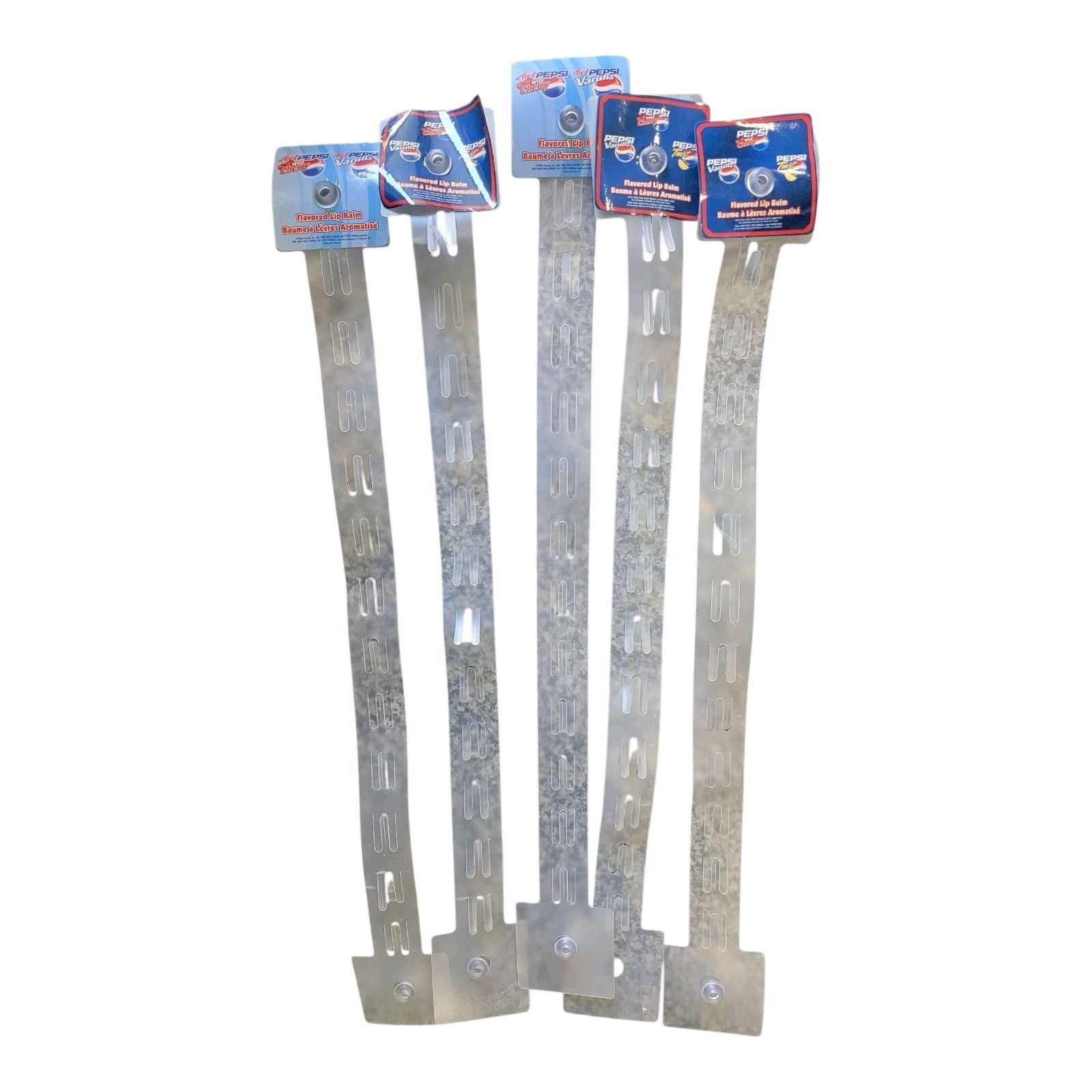 Lot of 5 Pepsi Hanging Merchandising Strip Display Plastic Clip with Suction Cup