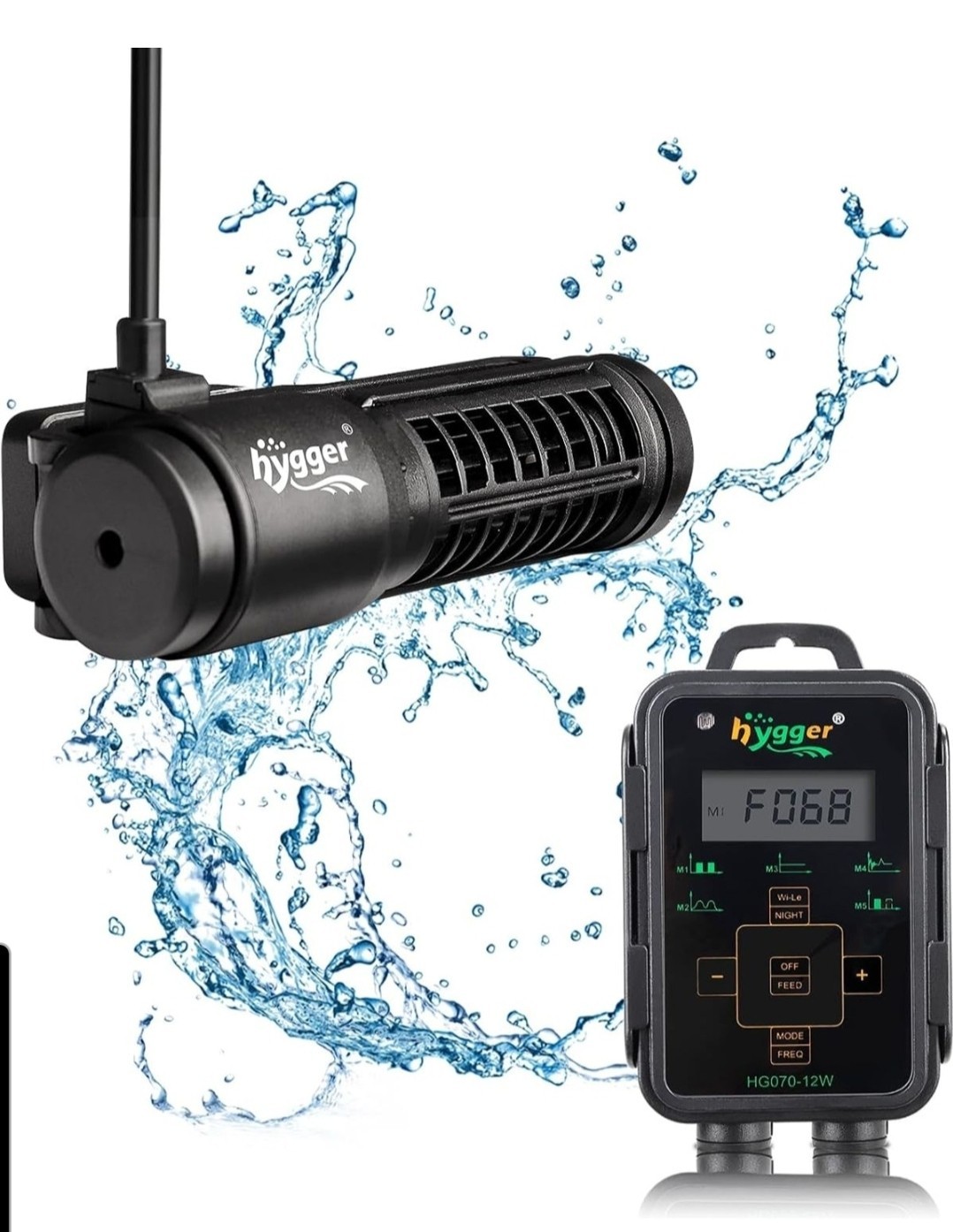 Hygger Eddy Cross Flow Wave Pump for tanks up to 60 gals HG070-12W