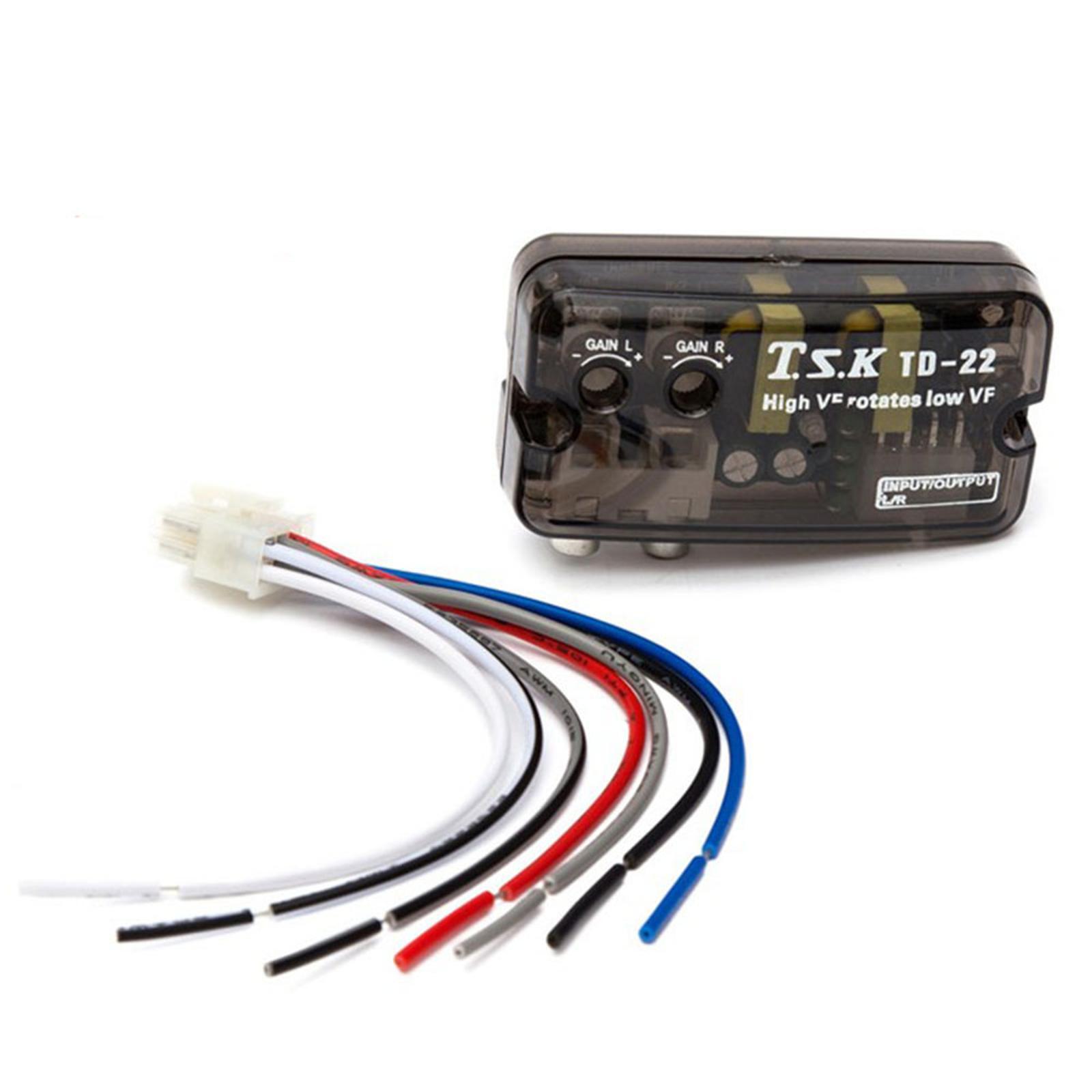 12V Car Stereo Speaker Output to RCA Output Adapter Speaker Level Converter A