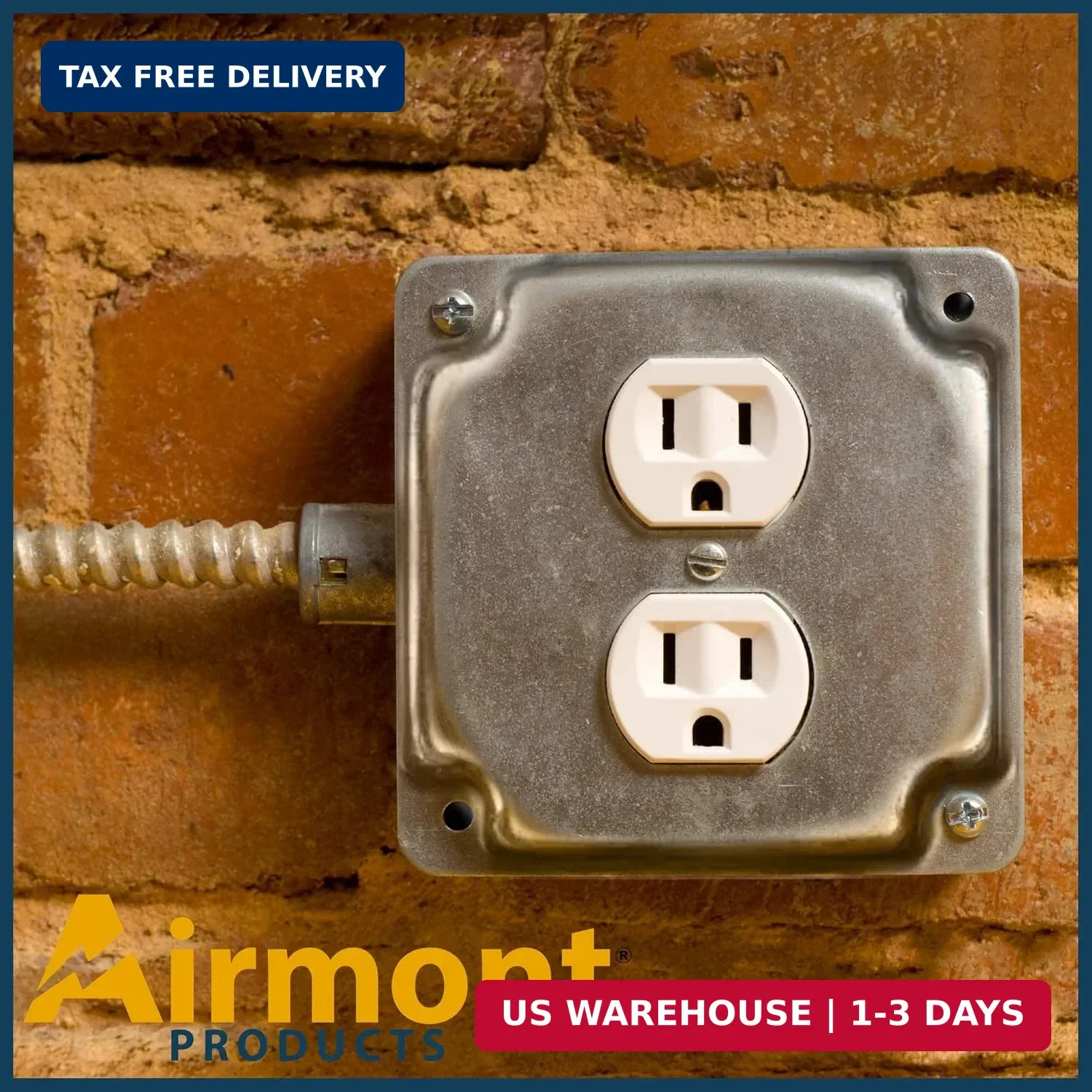 (4 Pack) 4'' Square Electrical Box, Drawn Construction, Ten 1/2'' and Six 3/4''