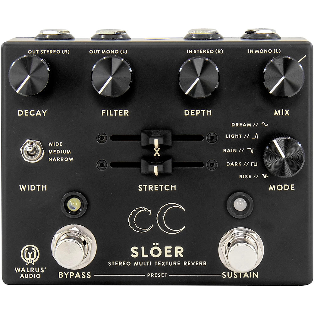 Walrus Audio SLOER Stereo Ambient Reverb Effects Pedal Black LN