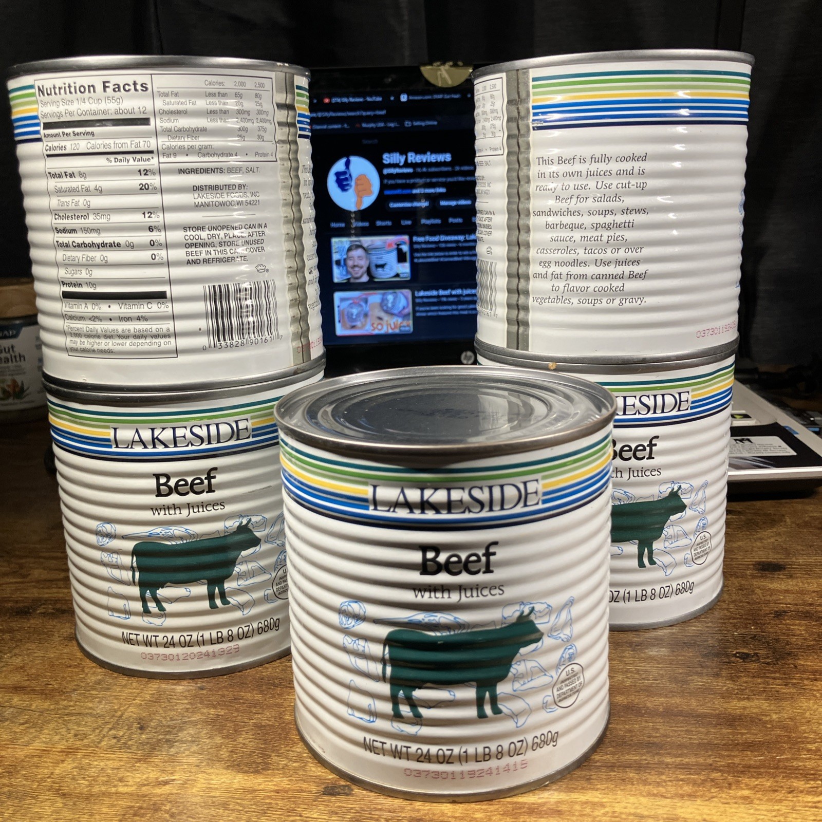 FRESH 24 oz Lakeside Beef with Juices Fully Cooked Heat and Serve Food Pantry.