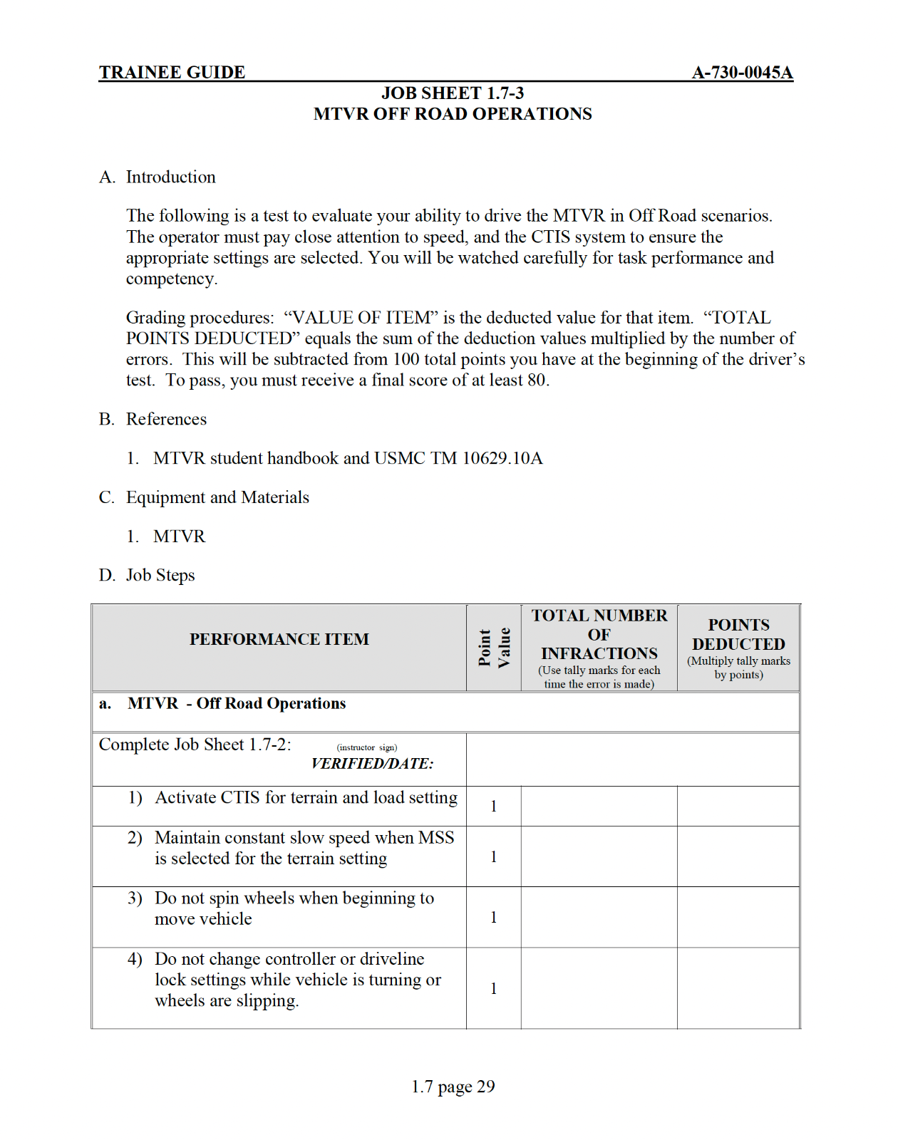 202 Page MEDIUM TACTICAL VEHICLE REPLACEMENT (MTVR) OPERATORS COURSE on Data CD