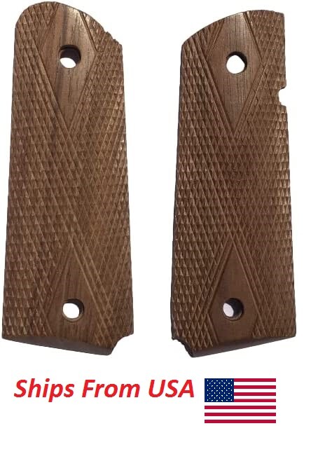 WWII US Army Original M1911 / 1911 .45 Colt Walnut Wood Pistol Grips